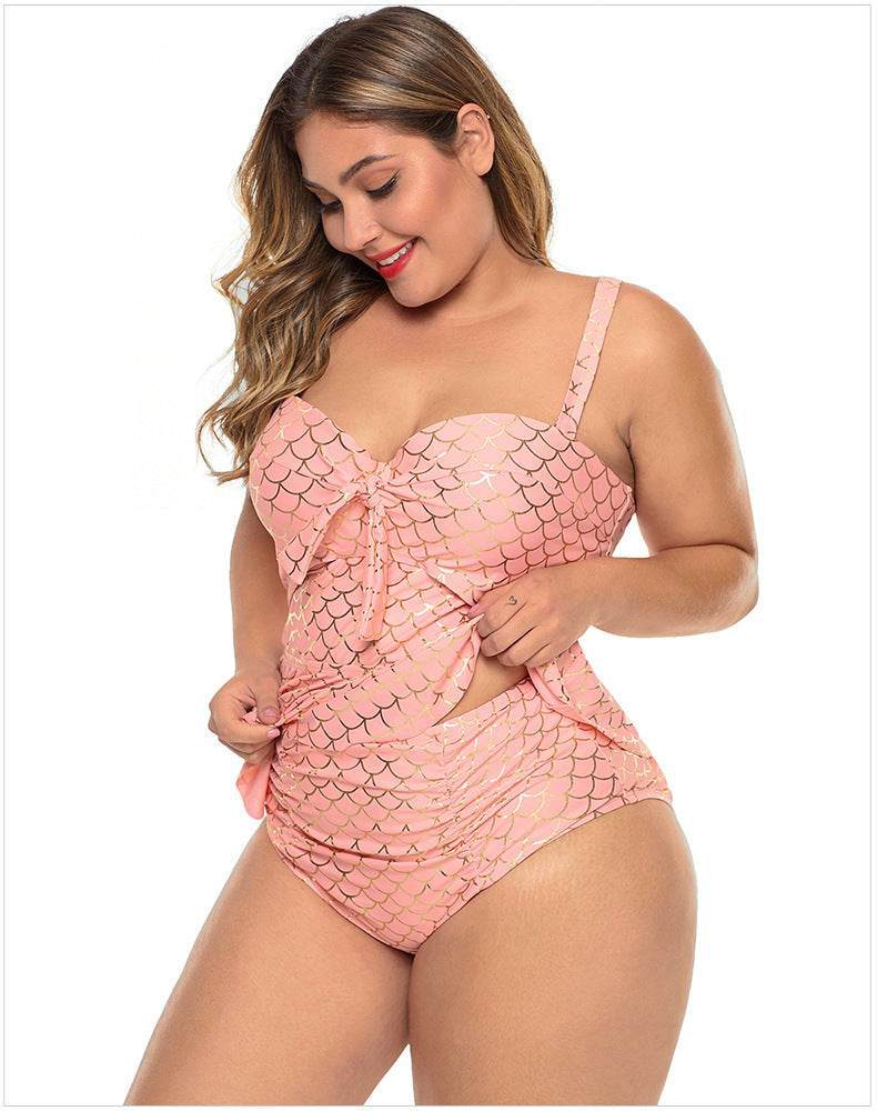 Sea Shell Plus Size Tankini : Pink - Fiesta Resortwear