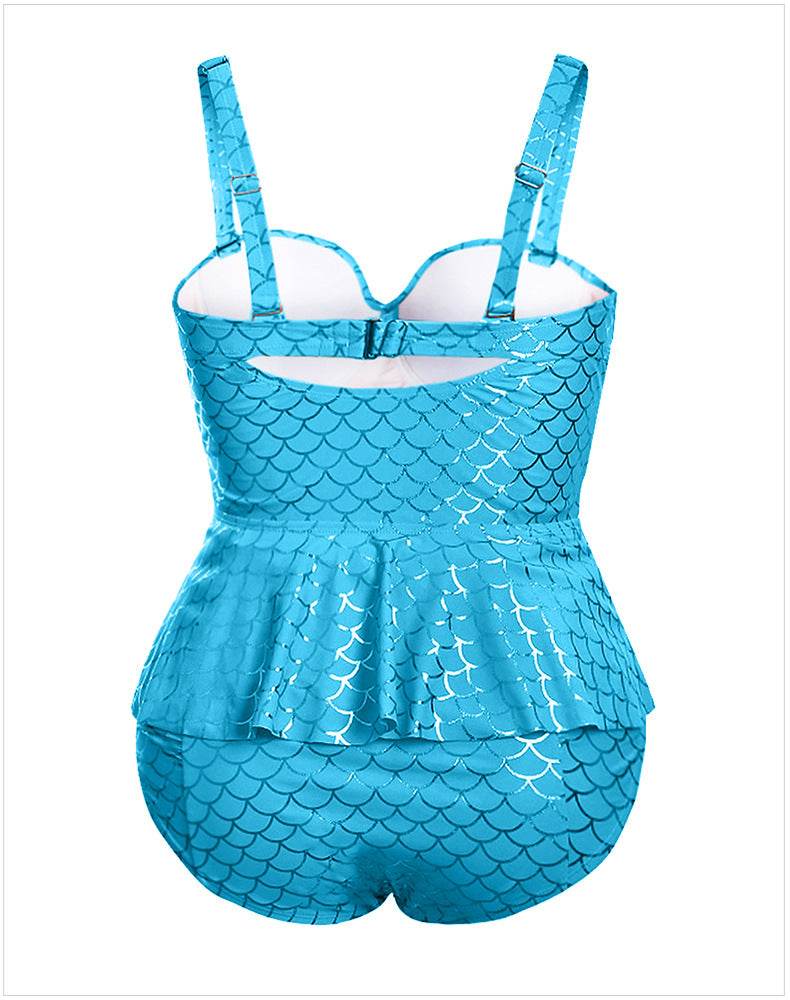 Sea Shell Plus Size Tankini : Blue - Fiesta Resortwear