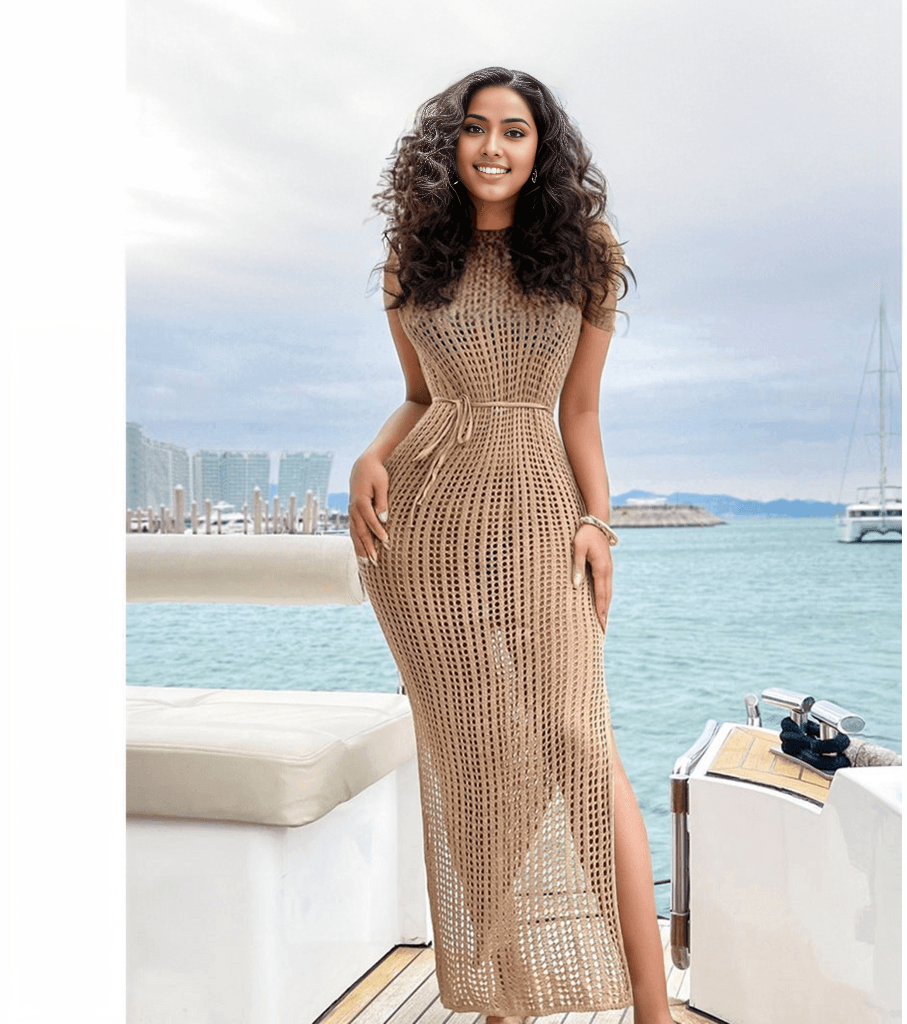 Mira Cover Up: Camel - Fiesta Resortwear