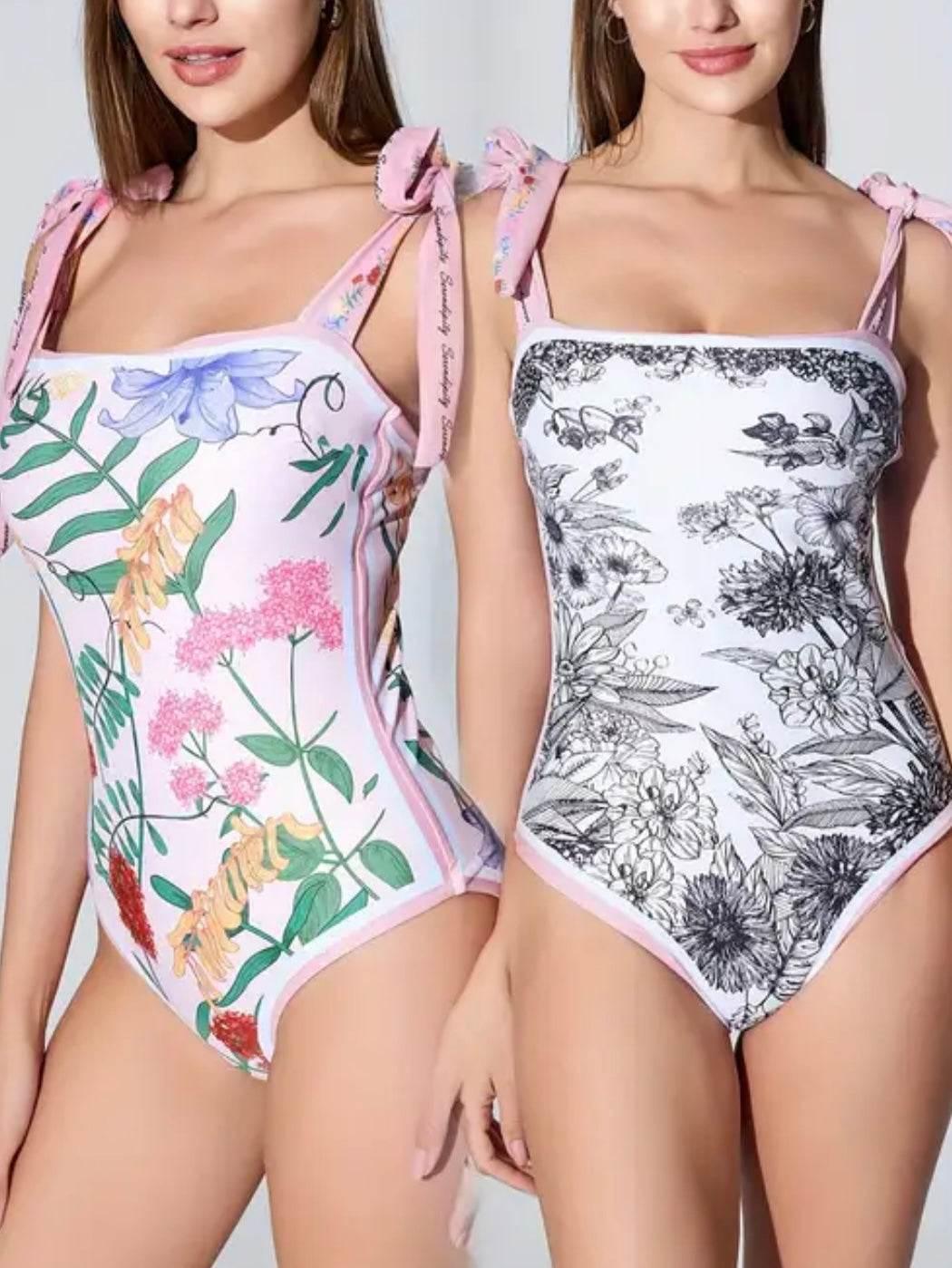 Vintage Reversible Swimsuit: Powder - Fiesta Resortwear