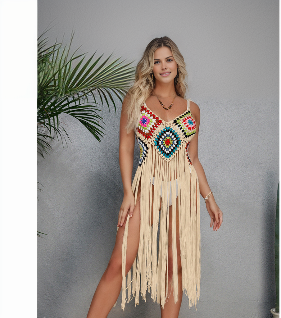Island Escape Cover Up: Beige - Fiesta Resortwear