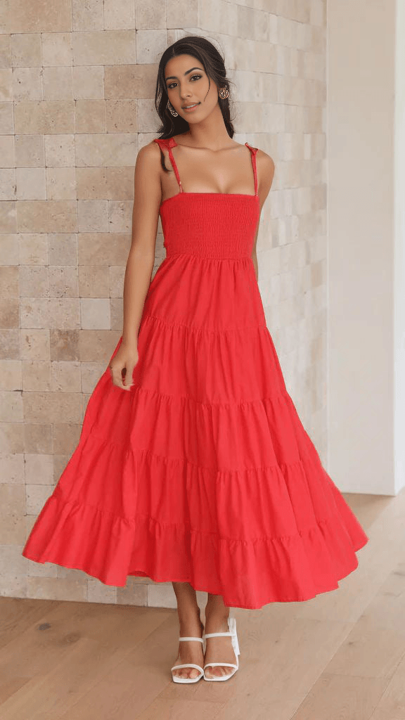 Tzor Dress: Red - Fiesta Resortwear