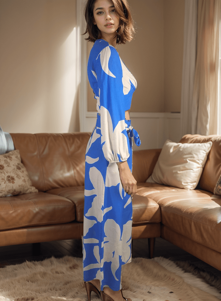 Foliage Coords - Blue - Fiesta Resortwear