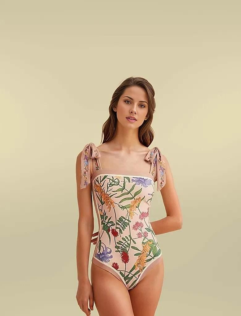 Vintage Reversible Swimsuit: Powder - Fiesta Resortwear