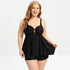 Monas Plus Size Tankini: Black - Fiesta Resortwear
