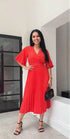 Phoebe Dress: Red - Fiesta Resortwear