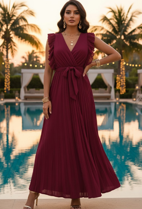 Celine Dress: Red - Fiesta Resortwear