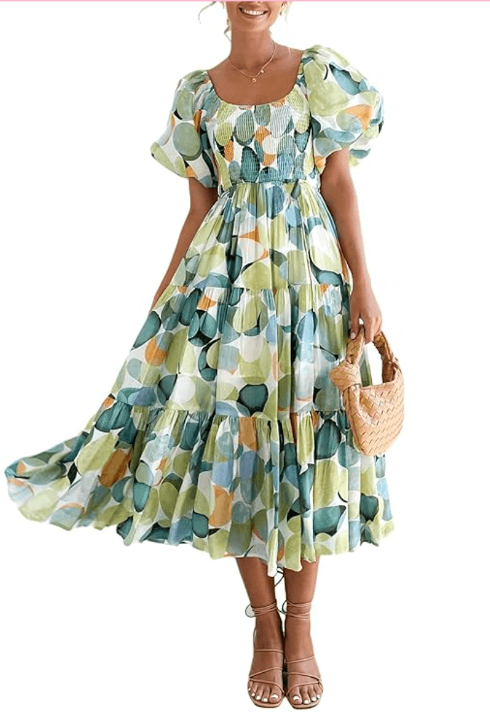 Bubbly Dress: Circles - Fiesta Resortwear