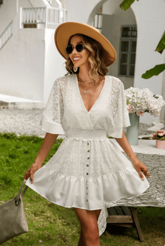 Bella Lace Dress - Fiesta Resortwear