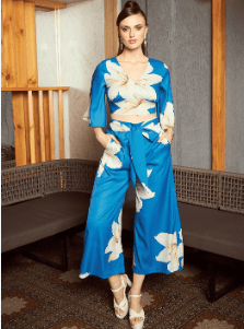 Foliage Coords - Blue - Fiesta Resortwear