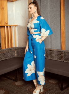 Foliage Coords - Blue - Fiesta Resortwear