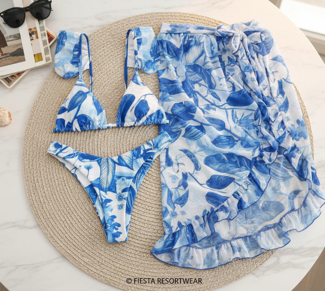 Blue Skies Bikini Set - House Of Avyanaa
