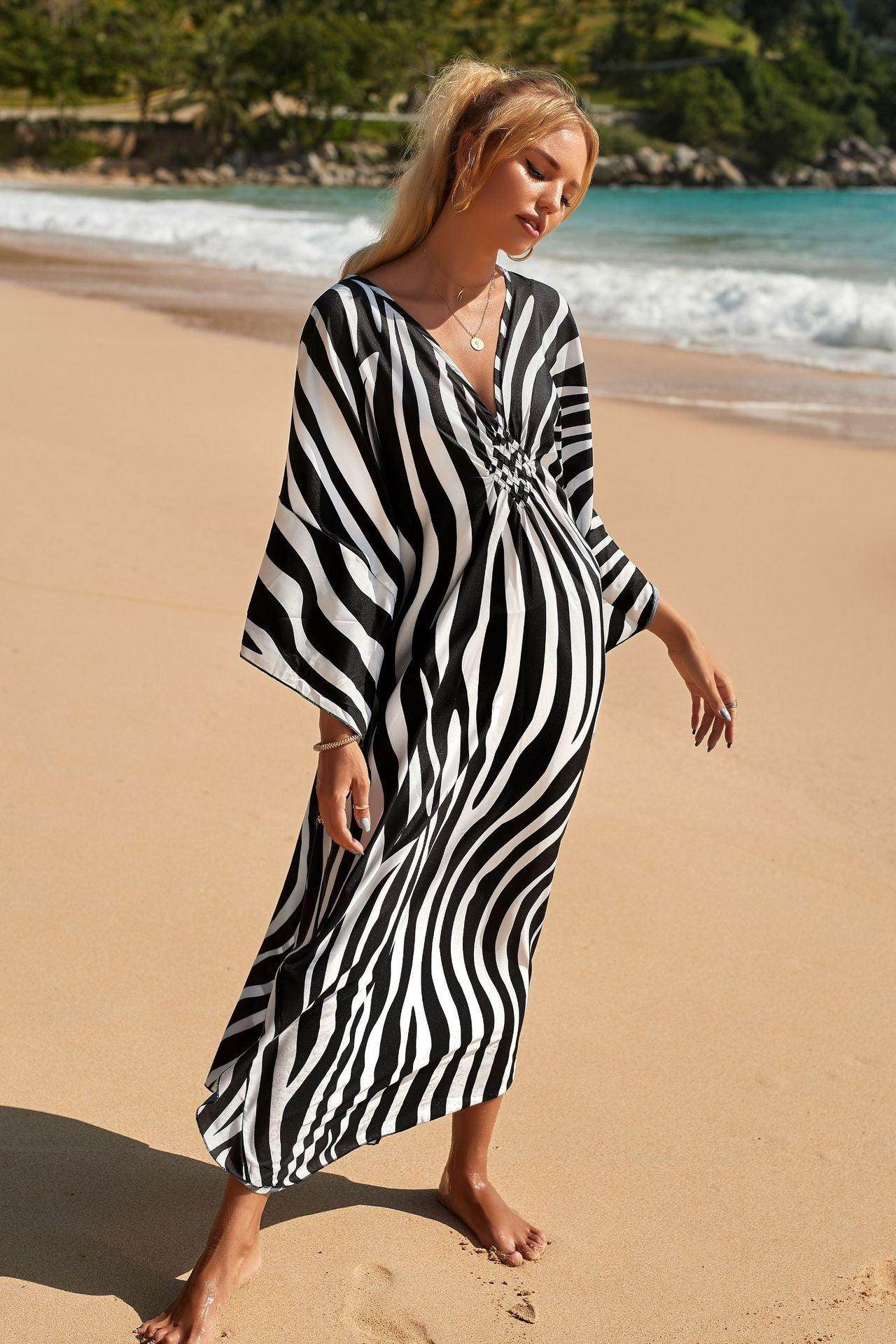 Beach Cover Up: Zebra - Fiesta Resortwear