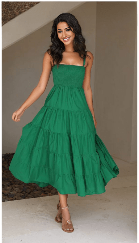 Tzor Dress: Green - Fiesta Resortwear