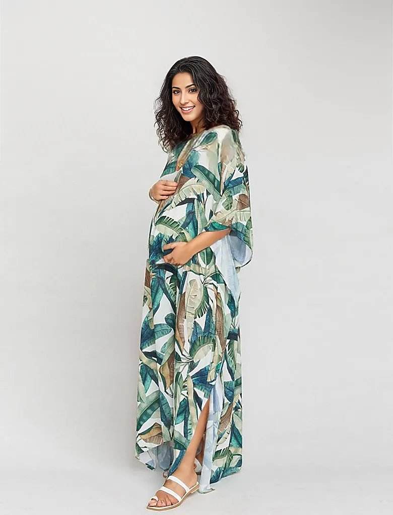 Leafy Kaftan Cover Up - Fiesta Resortwear