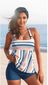 Rari Tankini: Blue - Fiesta Resortwear