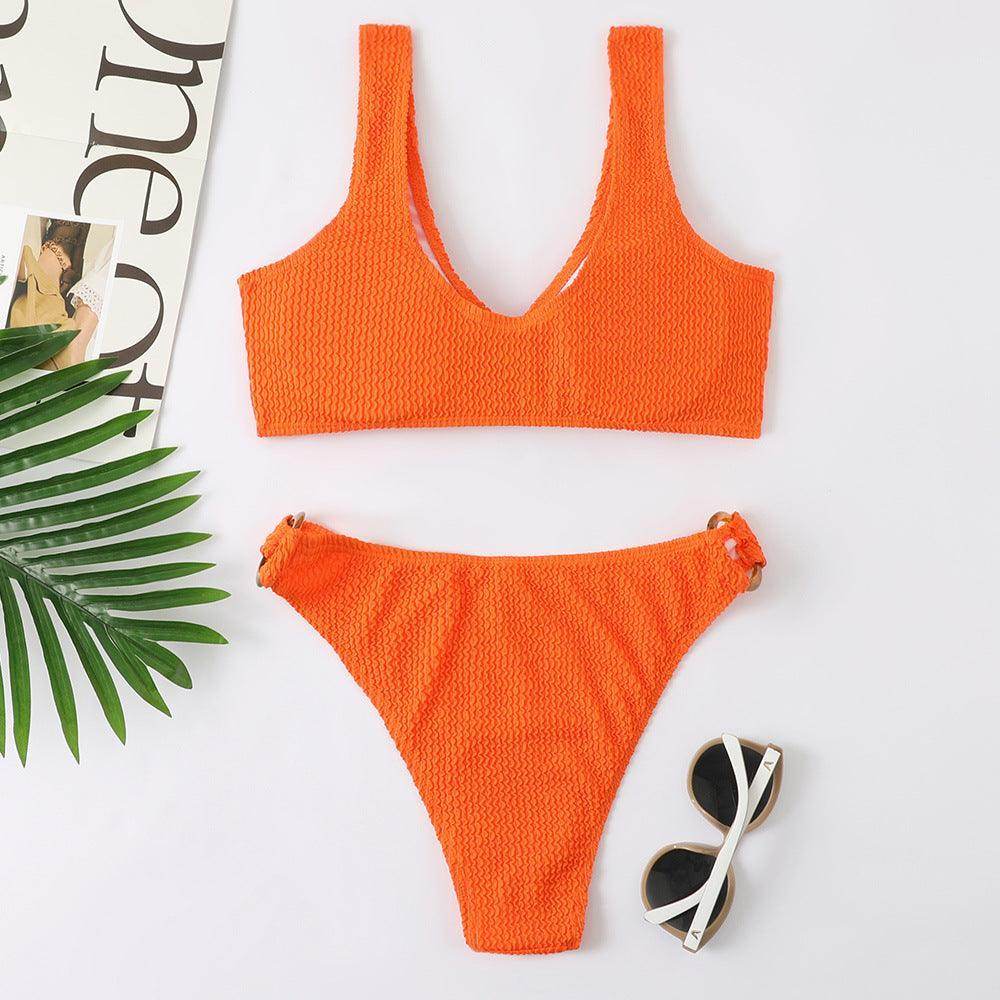 Ring Love Bikini: Orange - Fiesta Resortwear