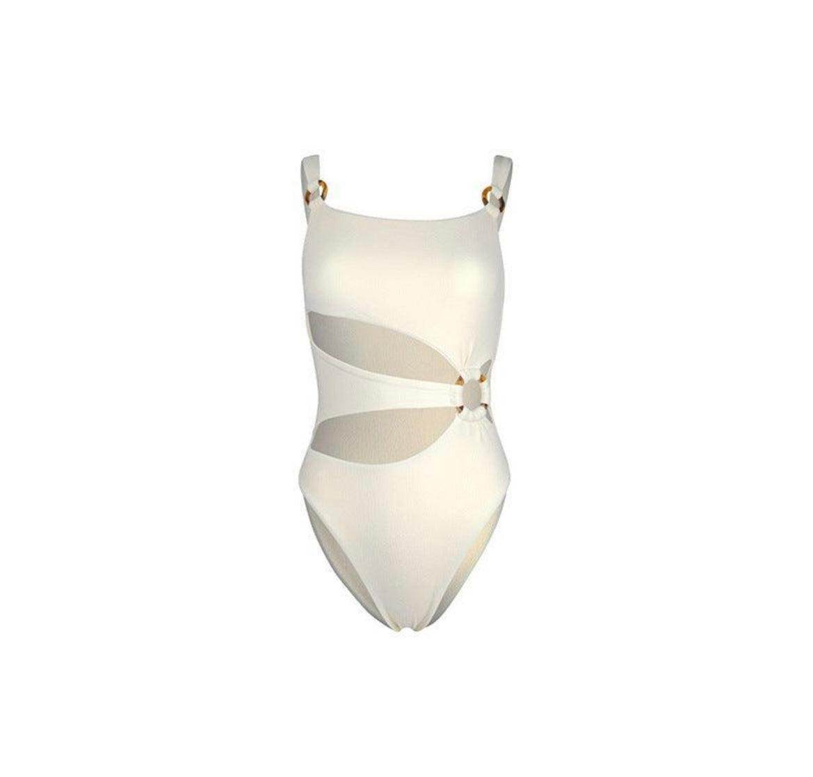 Round About Swimsuit: White - Fiesta Resortwear