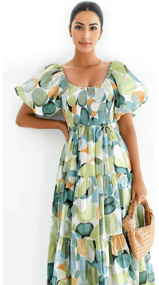 Bubbly Dress: Circles - Fiesta Resortwear 