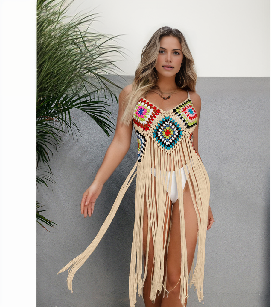 Island Escape Cover Up: Beige - Fiesta Resortwear