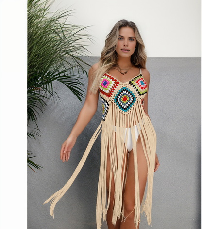 Island Escape Cover Up: Beige - Fiesta Resortwear