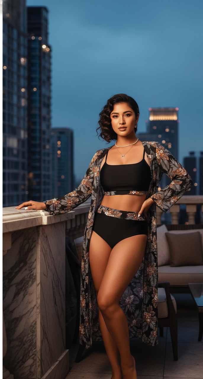 Sunday Swimsuit and Coverup Set - House Of Avyanaa