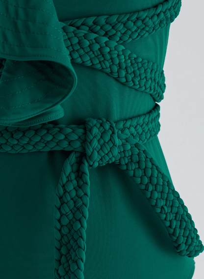 Braided Swimsuit: Green - Fiesta Resortwear