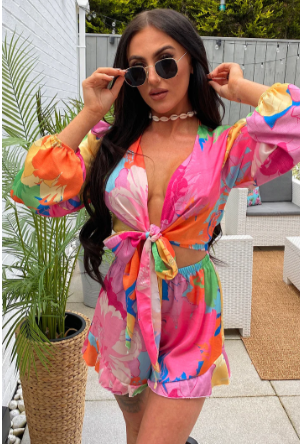 Simone Crop Top and Shorts Set