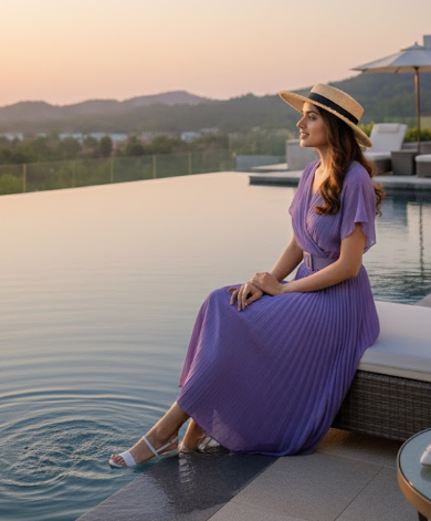 Phoebe Dress: Purple