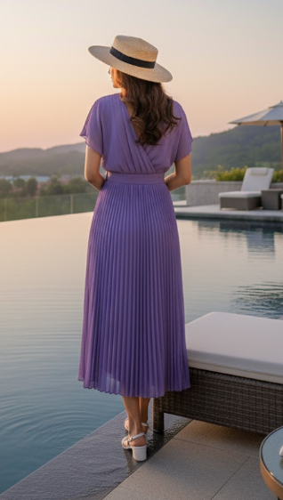Phoebe Dress: Purple