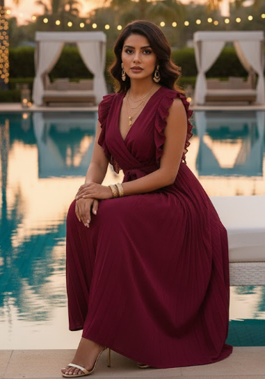 Celine Dress: Red - Fiesta Resortwear