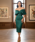Kimberly Belted Dress: Green - Fiesta Resortwear