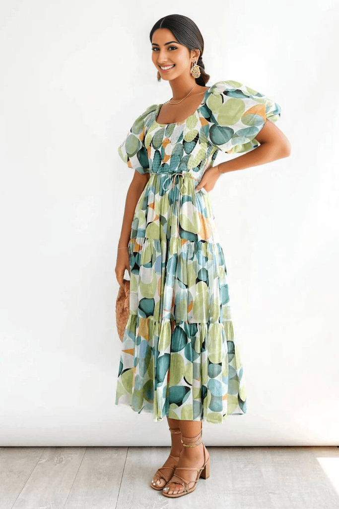 Bubbly Dress: Circles - Fiesta Resortwear 
